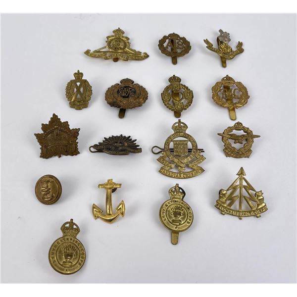 Lot of British Commonwealth Military Hat Badges