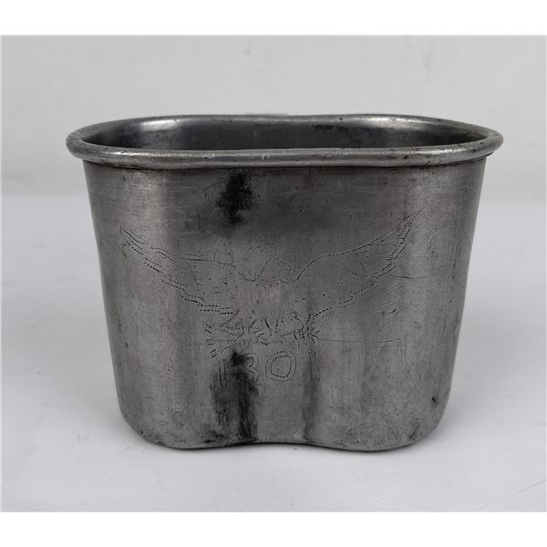 WW1 Engraved Canteen Cup Trench Art