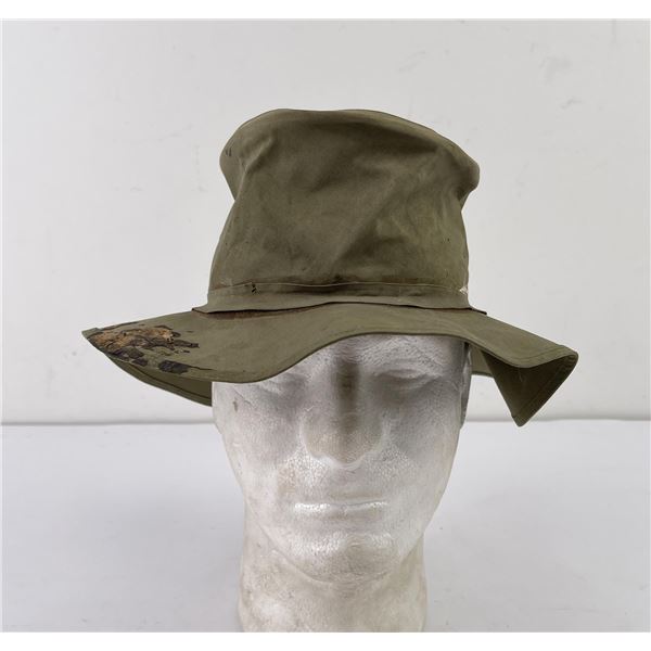 WW2 Rubberized Jungle Rain Hat US Army