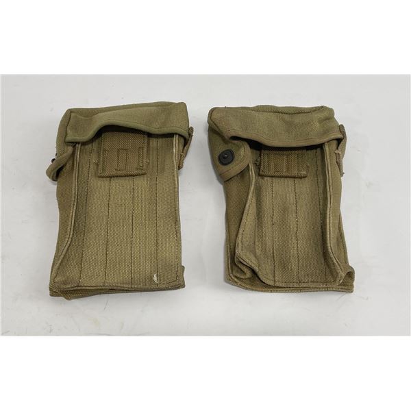 WW1 Khaki Canvas Pedersen Device Ammo Pouches