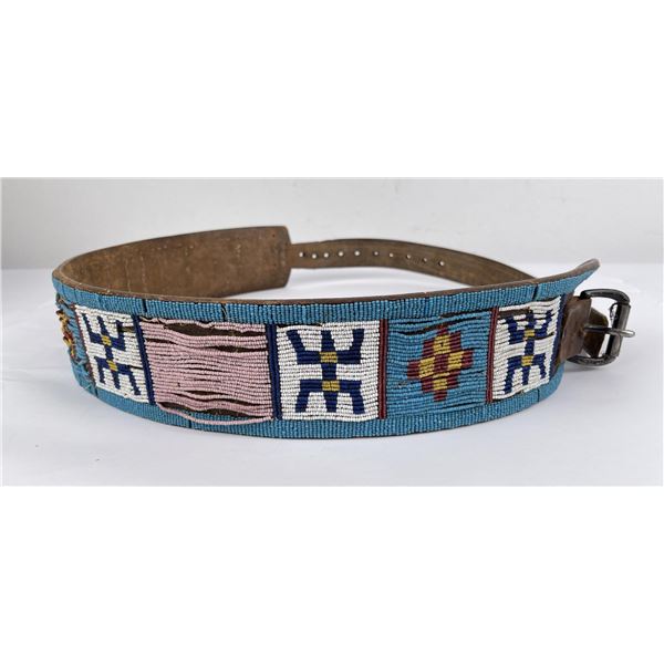 Antique Plains Indian Beaded Pistol Belt