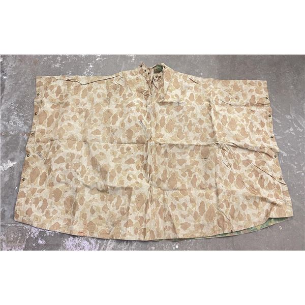 WW2 USMC USN Camo Shelter Half Poncho Camo