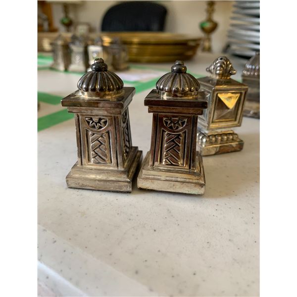 Silver Plated Salt and Pepper Cat A