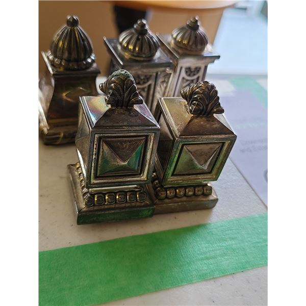 Silver Plated Salt and Pepper Cat A