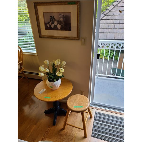 Small Table, Flowers, and Art A