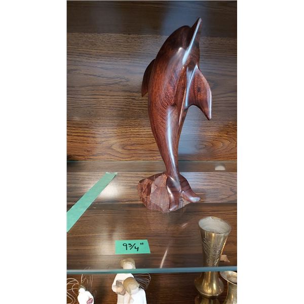 Wood carved Dolphin  Cat A
