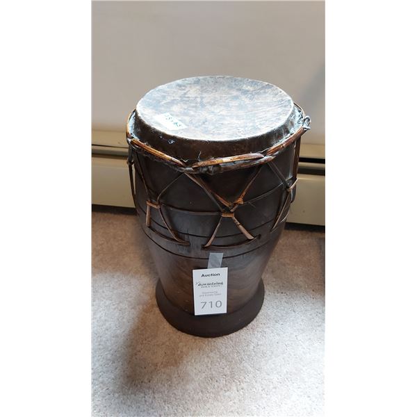 Wood Carved Drum. Cat A