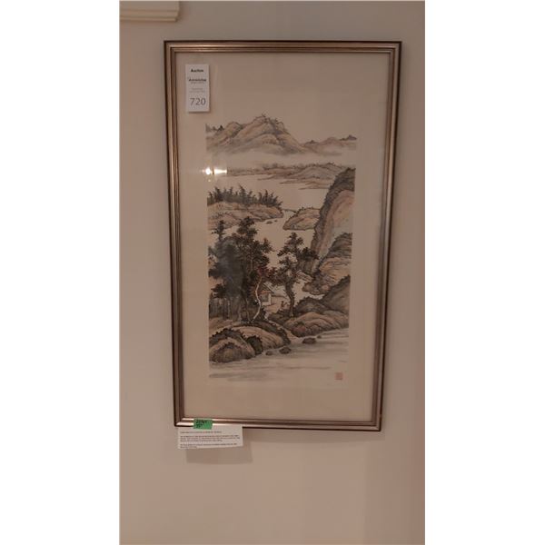 Original Framed Asian  Art by Arthur Cat A