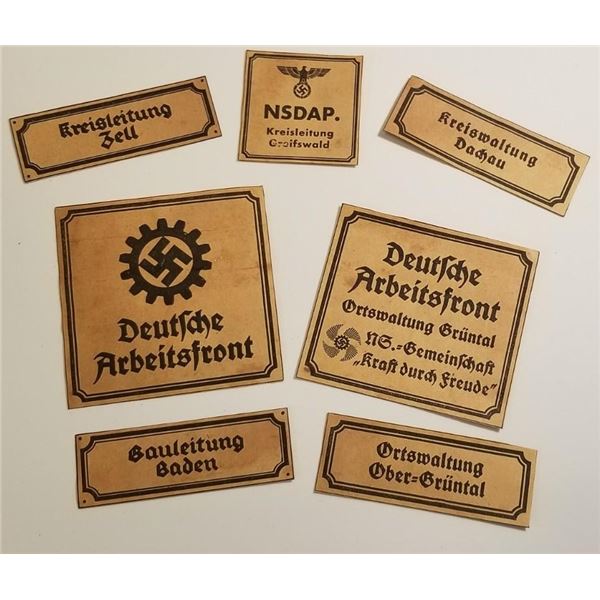 WW2 WWII Nazi German Third Reich NSDAP DAF Propaganda stamp paper lot Dachau