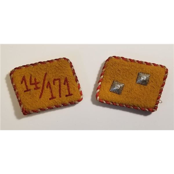WW2 WWII Nazi German SA Sturmabteilung Third Reich Collar tabs 14/171 w RZM tag