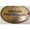 Image 4 : WW2 WWII Nazi German Third Reich Gestapo Warrant Police disc badge
