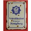 Image 1 : WW2 WWII Nazi German RLB Luftschutz enamel Third Reich sign Konigsberg