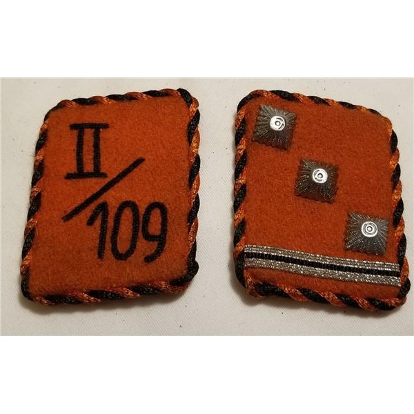 WW2 WWII Nazi German SA Sturmabteilung Third Reich Collar tabs II/109 w RZM tag