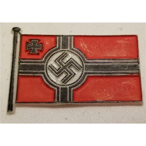 WW2 WWII Nazi German Third Reich Kriegsmarine battle flag pin