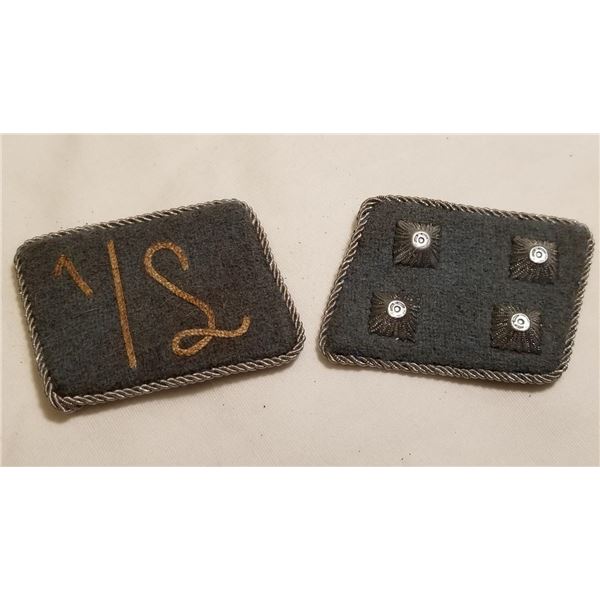 WW2 WWII Nazi German SA Sturmabteilung Third Reich Collar tabs 1/L w RZM tag