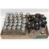 Image 1 : FLAT OF 30 SALT AND PEPPER SHAKERS / 8 GRINDERS