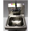 STAINLESS STEEL WALL MOUNT HAND SINK W/ FAUCET