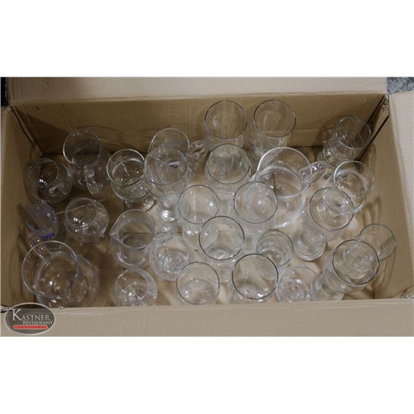 K13 BAILIFF SEIZURE:TRAY OF ASSORTED GLASSES