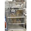 Image 1 : 4 TIER GREY WIRE DISPLAY STORAGE RACK DOUBLE SIDE