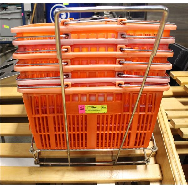 LOT OF 6 SHOPPING BASKETS