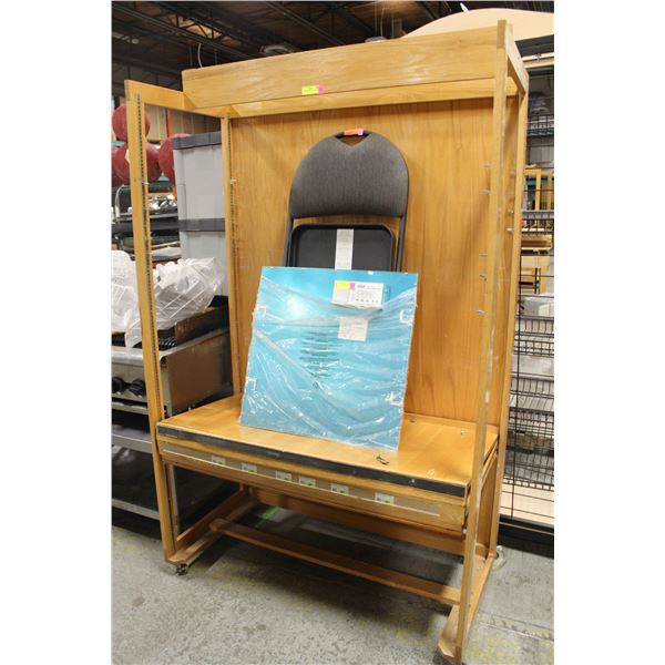 WOODEN BAKERY DISPLAY RACK