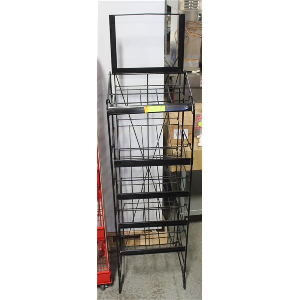 METAL DISPLAY RACK 57" TALL X 23" WIDE X 16" DEEP