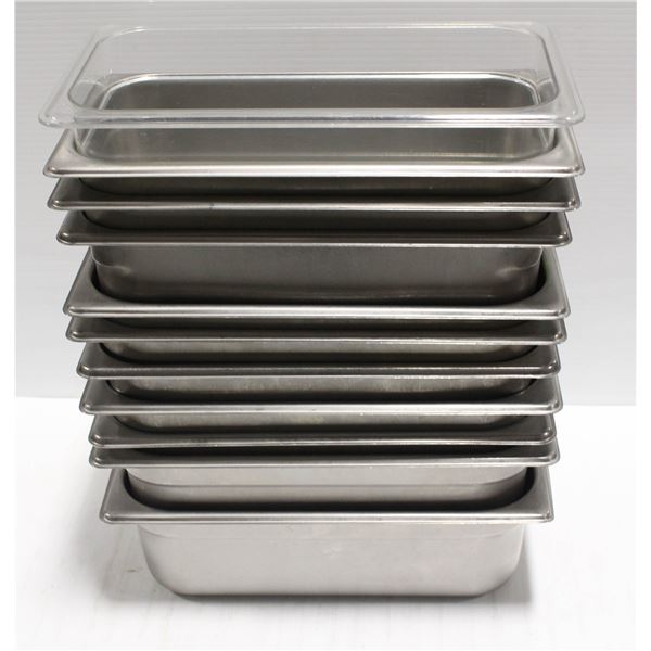 LOT OF 11 1/3, S/S AND PLASTIC DEEP INSERTS