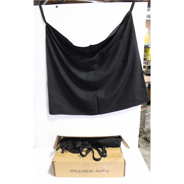 BOX OF 9 BLACK APRONS