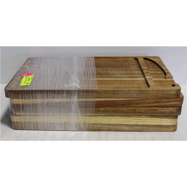 LOT OF 5 WOOD CHARCUTERIE BOARDS