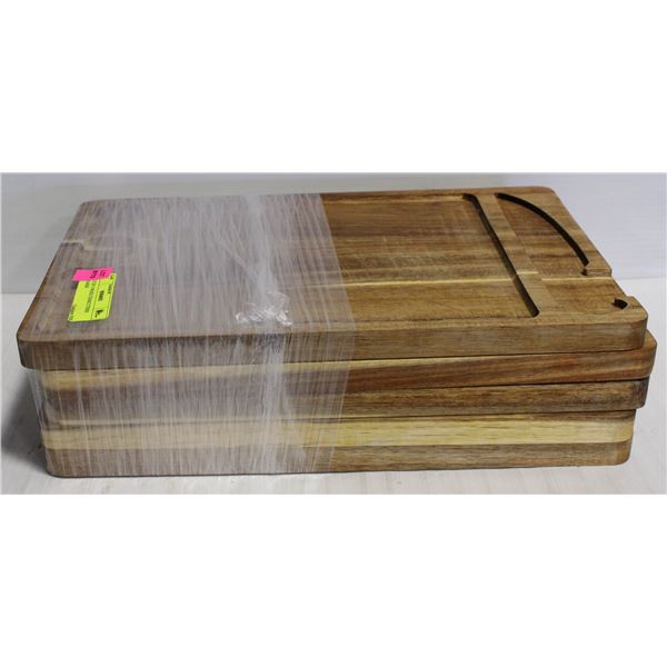 LOT OF 5 WOOD CHARCUTERIE BOARDS