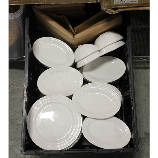 BOX OF ASSORTED PLATES