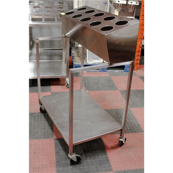 SS CUTLERY/CONDIMENT CART