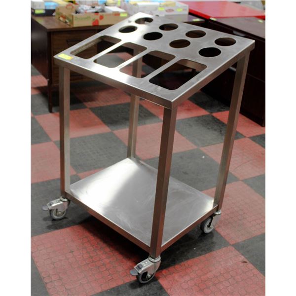 SS CUTLERY/CONDIMENT CART