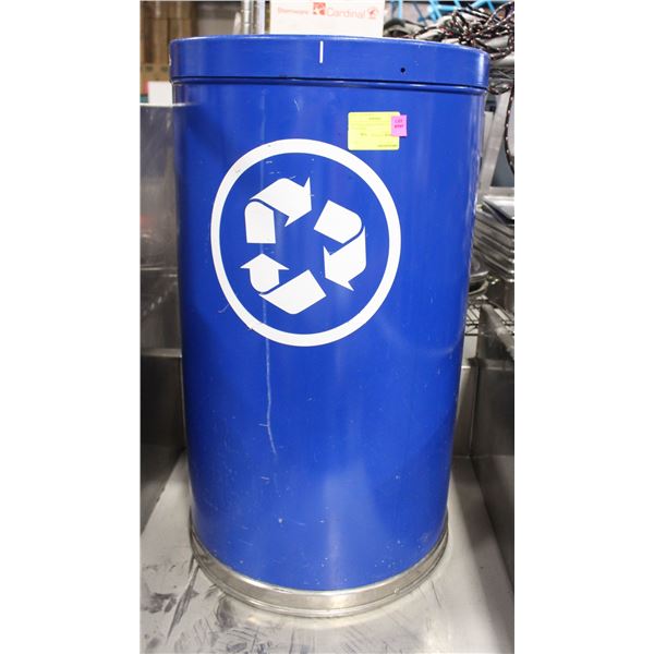 18" THREE-PARTITION RECYCLE BIN / CYLINDER