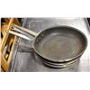 LOT OF 3 10" FRYING PANS