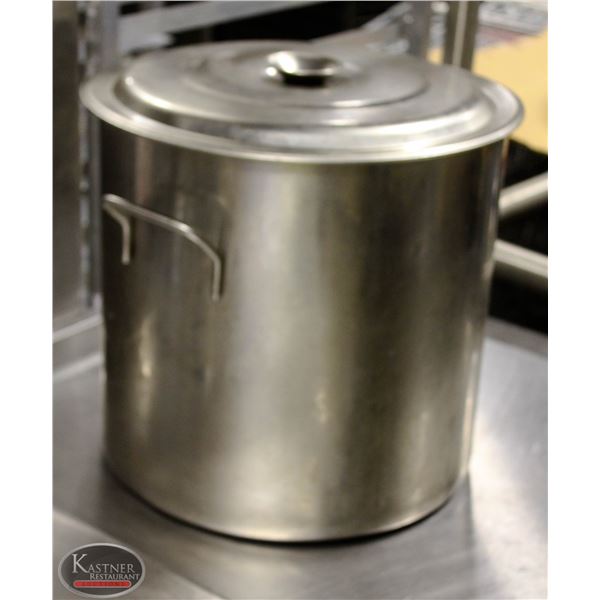 K25 BAILIFF SEIZURE:LARGE S/S STOCK POT W/ LID14"