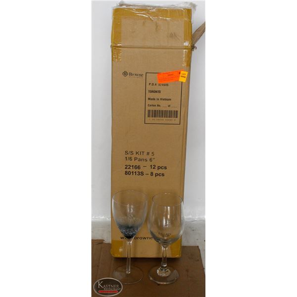 K13 BAILIFF SEIZURE:LOT OF 13 ASSO. WINE GLASSES