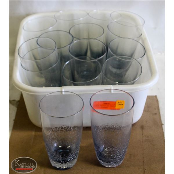 K13 BAILIFF SEIZURE: TRAY OF 15 DRINKING GLASSES