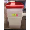 Image 1 : 3 CAMBRO 7.5 LITER FOOD GRADE STORAGE CONTAINERS