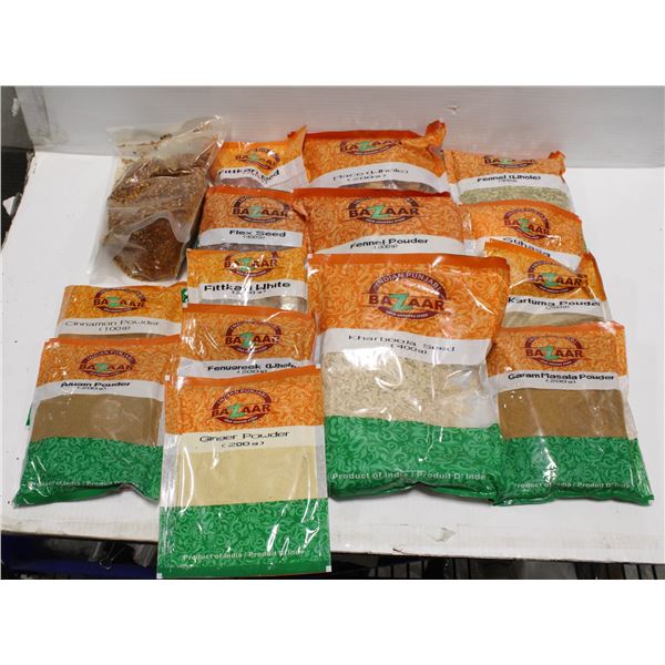 FLAT OF 15 PACKS OF ASSORTED SPICES