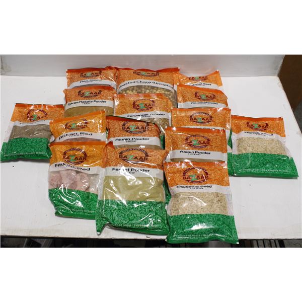 FLAT OF 15 PACKS OF ASSORTED SPICES