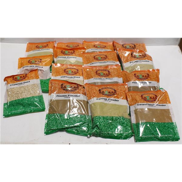 FLAT OF 15 PACKS OF ASSORTED SPICES