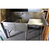 Image 1 : STAINLESS STEEL 2-WELL SINK W/ RIGHT DRAINBOARD &