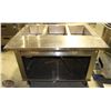 HATCH 3 WELL STEAM TABLE W/ FOLD-OUT  PREP SURFACE