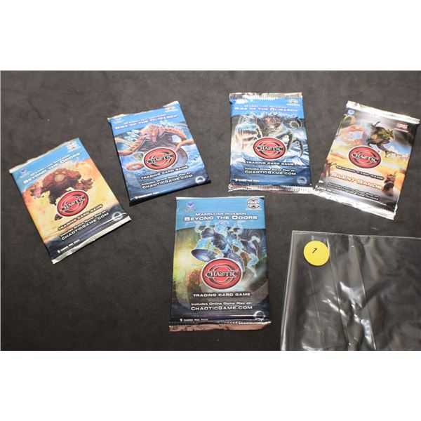 5 packs of 1st edition sealed Chaotic trading cards