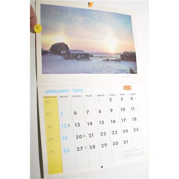 1975 Sask Wheat Pool calendar