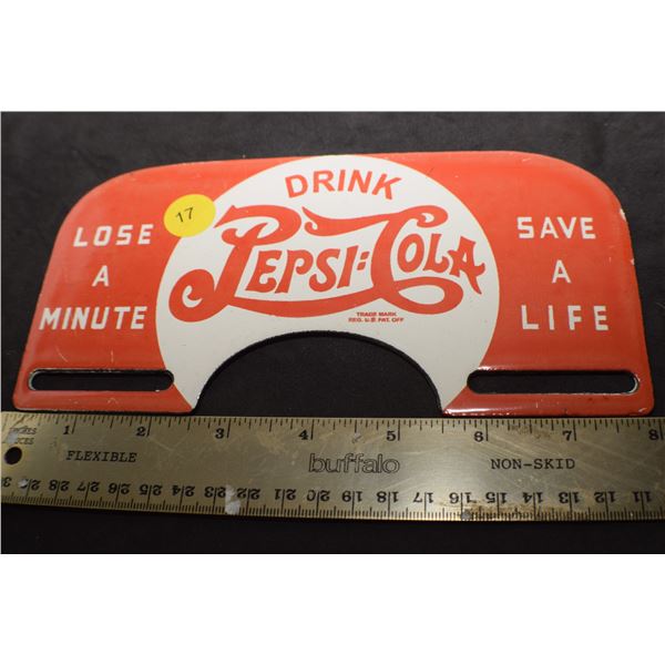 Pepsi Cola Fantasy Porcelain/Steel License plate topper/sign