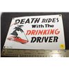 Image 1 : Porcelain steek drunk driving sign
