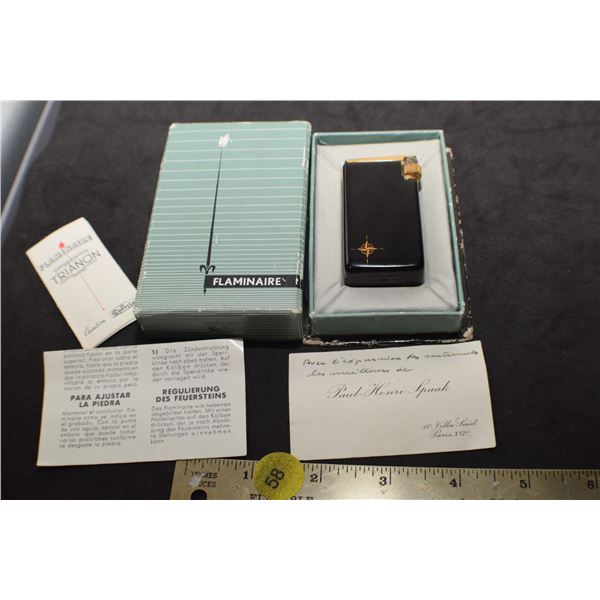 Antique Flanminaire lighter a gift fr Sec. of NATO to RCAF pilot