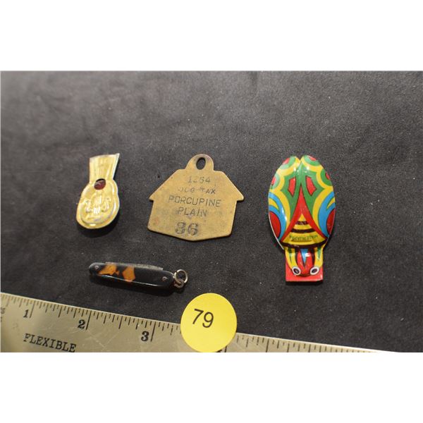 Porcupine plain dog tag, etc.